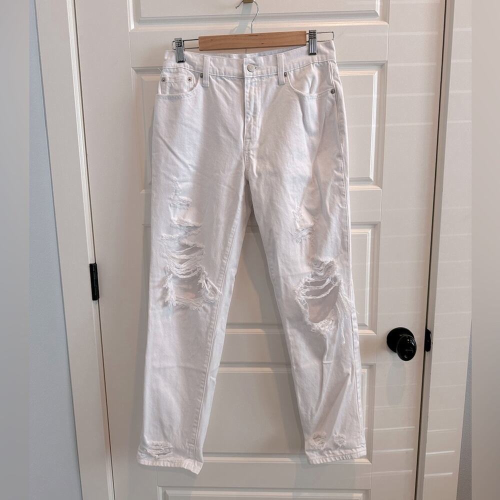 Pistola Revolve High Rise Distressed Straight Leg Denim Jeans